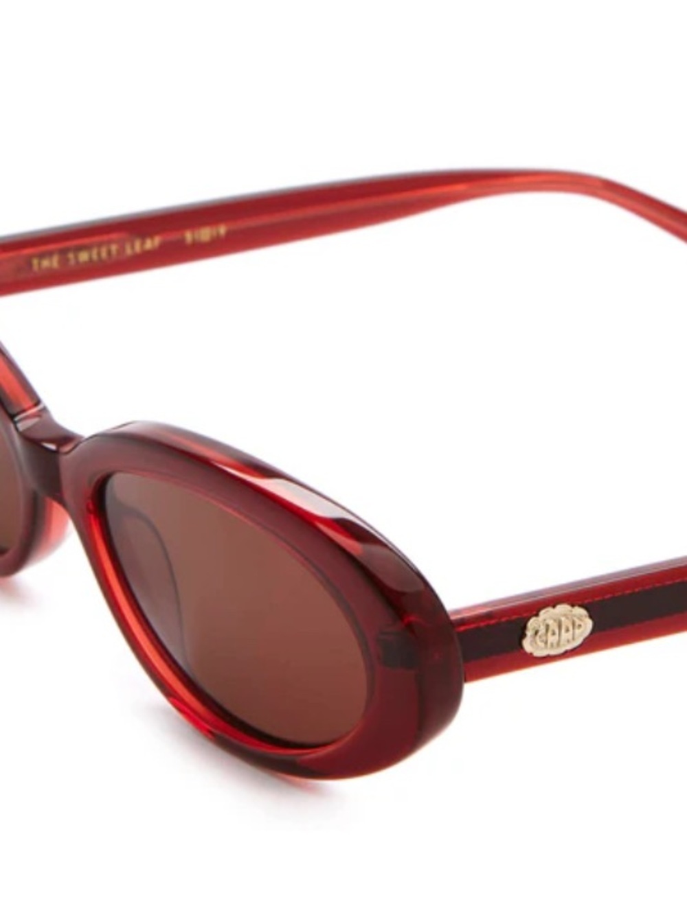 Crap Eyewear Women's Oval Sunglasses in Burgundy